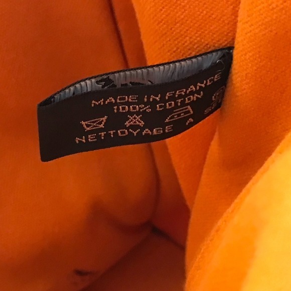 HERMES French Festival Hawaii 2002 Two-tone Foul Tou MM Tote Bag, Cotton, Ora... - Picture 13 of 16